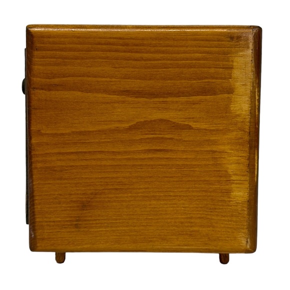 Antique Post Office Double Eagle Dial Door Coin Bank Wooden Box 7" x 5" x 6.5" - Picture 6 of 13